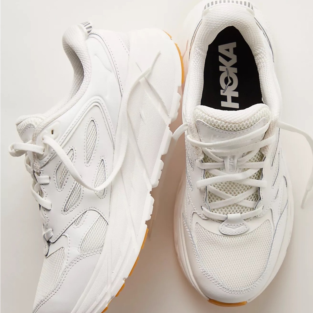 Hoka Clifton L White Athletic Sneakers